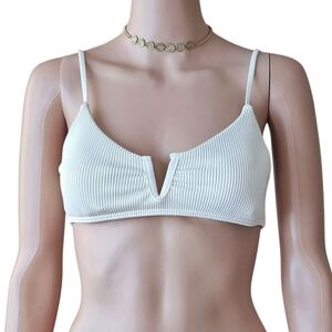 NWT Damsel Women's V-Wire Rib Swim Bikini Top